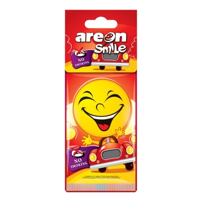 Odorizant auto, card, Areon Dry Smile, No Smoking, 19 x 7.5 x 0.5 cm foto