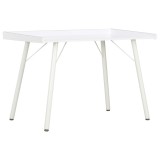 Birou Alb vidaXL 90x50x79 cm, Modern, Lemn Prelucrat si Otel, Birou Calculator, Masa Scris