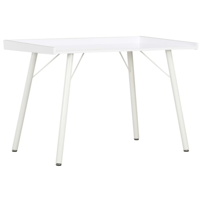 vidaXL Birou, alb, 90 x 50 x 79 cm