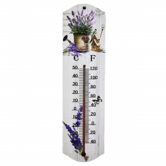 Termometru de perete Pufo Sweet Home pentru interior, 26 x 7 cm