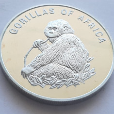 115. Moneda Uganda 1000 shillings 2003 (Gorillas of Africa - eating Gorilla)