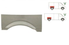 Segment reparatie aripa spate Mercedes Vito, Clasa V Viano, 2004-2010 Partea Dreapta, Spate, Model Lung, deasupra rotii