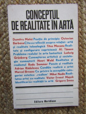 CONCEPTUL DE REALITATE IN ARTA , 1972 foto
