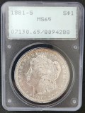 Morgan Dollar 1881-S PCGS ms65 &ndash; Rattler