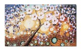 Cumpara ieftin Tablou GIGANT pictat manual, Copacul vietii, 120x70cm ulei pe panza in cutit efect 3D, Mircea Iordache