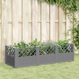 Jardiniera gradina cu tarusi gri deschis 123,5x43,5x43,5 cm PP GartenMobel Dekor, vidaXL