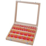 Raider 158305 - Set cutite frezat tija 8 mm ambalaj lemn 35 bucati