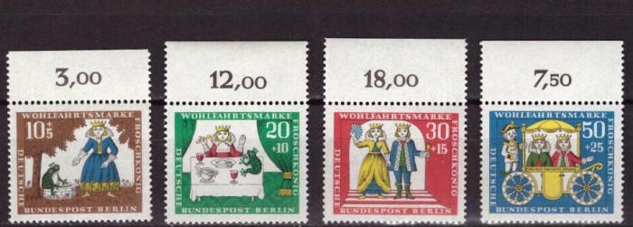 GERMANIA BERLIN 1966 BASME , FRATII GRIMM , SERIE COMPLETA NESTAMPILATA