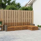 vidaXL Set de canapele de exterior 5 pcs natural Lemn Solid de Acacia 3383247
