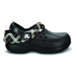 Saboti Crocs Blitzen Winter Plaid Kids Negru - Black/Black