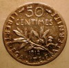 Moneda Franta 50 Centimes 1912 Argint 0.835, KM# 854
