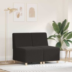 vidaXL Unitate Sofa Modulară Fără Brațe 2 pcs Gri &icirc;nchis 3399785