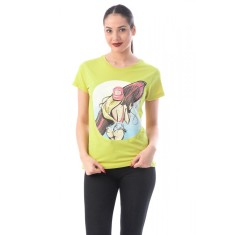 G296-9 Tricou cu maneca scurta si imprimeu tip surf