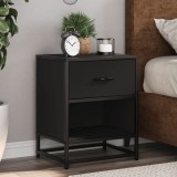 Cumpara ieftin Noptieră, negru, 40x31x50 cm, lemn prelucrat