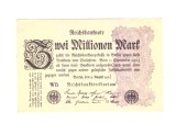 Bancnota Germania 2000000 mark 9 august 1923, unifata, aUNC, varianta a doua din an fara serie