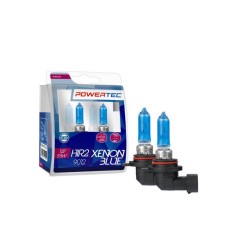 Set 2 bucati bec halogen Powertec Xenon Blue HIR2 (9012) - 55W