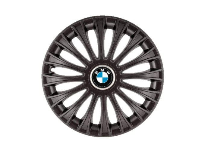 Set 4 capace roti Dino Negru R15, pentru gama auto BMW