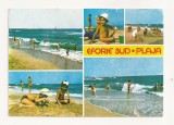 RF3 -Carte Postala- Eforie Sud, Plaja, circulata 1990