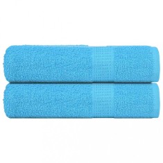 vidaXL Prosoape de baie 2 buc Turcoaz 100x150 cm 360 g/m&sup2; 100% bumbac