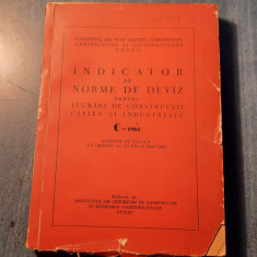 Indicator de norme de deviz pt. lucrari de constructii civile industrial C. 1961