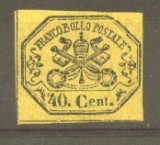 Italy Papal State 1867 Coat of arms 40C Mi.17 MH AM.340