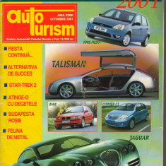 C10313 - REVISTA AUTOTURISM OCTOMBRIE 2001, FORD FIESTA, TALISMAN, BMW, JAGUAR