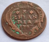 250. Moneda Olanda Provincia Zeelandia 1 Duit (⅛ Stuyver) 1787