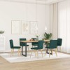 VidaXL Scaune de bucătărie, 6 buc., verde &icirc;nchis, material textil 3315630
