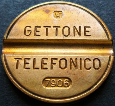 Moneda / Jeton Telefonic GETTONE TELEFONICO - ITALIA, anul 1979 * cod 2653 foto