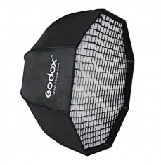 Softbox Godox SB-GUE95 octogonal octobox 95cm cu deschidere tip umbrela montura Bowens si grid foto