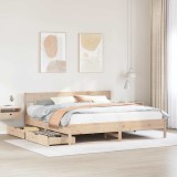 Cumpara ieftin Cadru de pat fără saltea, 200x200 cm, lemn masiv pin