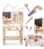 Set Banca de lucru din lemn pentru copii cu unelte, atelier pentru mesteri, Oem