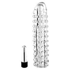 Bubico - Prelungitor penis din silicon cu vibrații, 17 cm