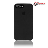 Cumpara ieftin Husă iPhone 8 PLUS &ndash; Alcantara Apple Logo (Black)