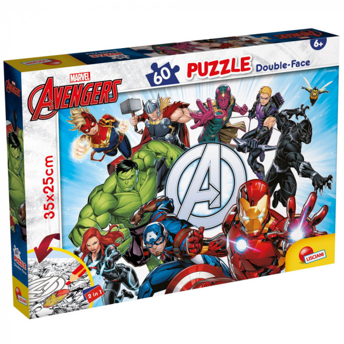 Puzzle de colorat - Avengers (60 de piese) PlayLearn Toys