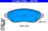 ATE 13.0460-2798.2 set placute frana,frana disc