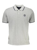 Cumpara ieftin Tricou polo barbati, cu mini logo brodat, Regular fit, Gri, S