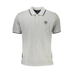 Tricou polo barbati, cu mini logo brodat, Regular fit, Gri, S
