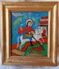 Sf&acirc;ntul Mare Mucenic Gheorghe icoana pe sticla 28 x 25 cm