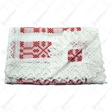 Fata de masa artizanat din bumbac 90&times;45 CM Alb/Rosu