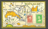 Cuba 1985 UPU, perf. sheet, used AA.075, Stampilat
