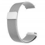 Cumpara ieftin Curea metalica de tip Milanese Loop compatibila cu Samsung Galaxy Watch Active, Telescoape QR, 20mm, Argintiu, Very Dream