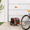VidaXL Remorcă de bicicletă animale portocaliu/gri, textil oxford/fier
