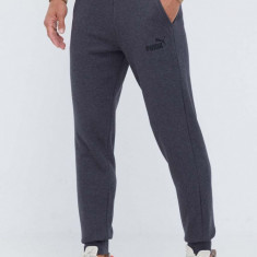 Puma pantaloni barbati, culoarea gri, cu imprimeu