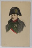 NAPOLEON BONAPARTE , GRAVURA COLORATA MANUAL , CARTE POSTALA , 1914