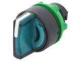 Comutator rotativ 22mm LED verde IP66