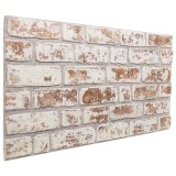 vidaXL Panouri de perete 10 pcs Roșu și Alb 100 x 50 cm Spumă EPS 42046101