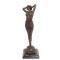 Dansatoare trezita - statueta din bronz pe soclu din marmura JK-17