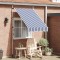 vidaXL Copertină retractabilă manual, dungi albastru și alb, 150 cm 43219