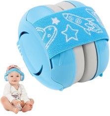 Casti antifonice pentru copii si bebelusi 3-36 luni WePro Store, protectie auditiva in medii zgomotoase, sistem de prindere sigur pentru fontanela, be